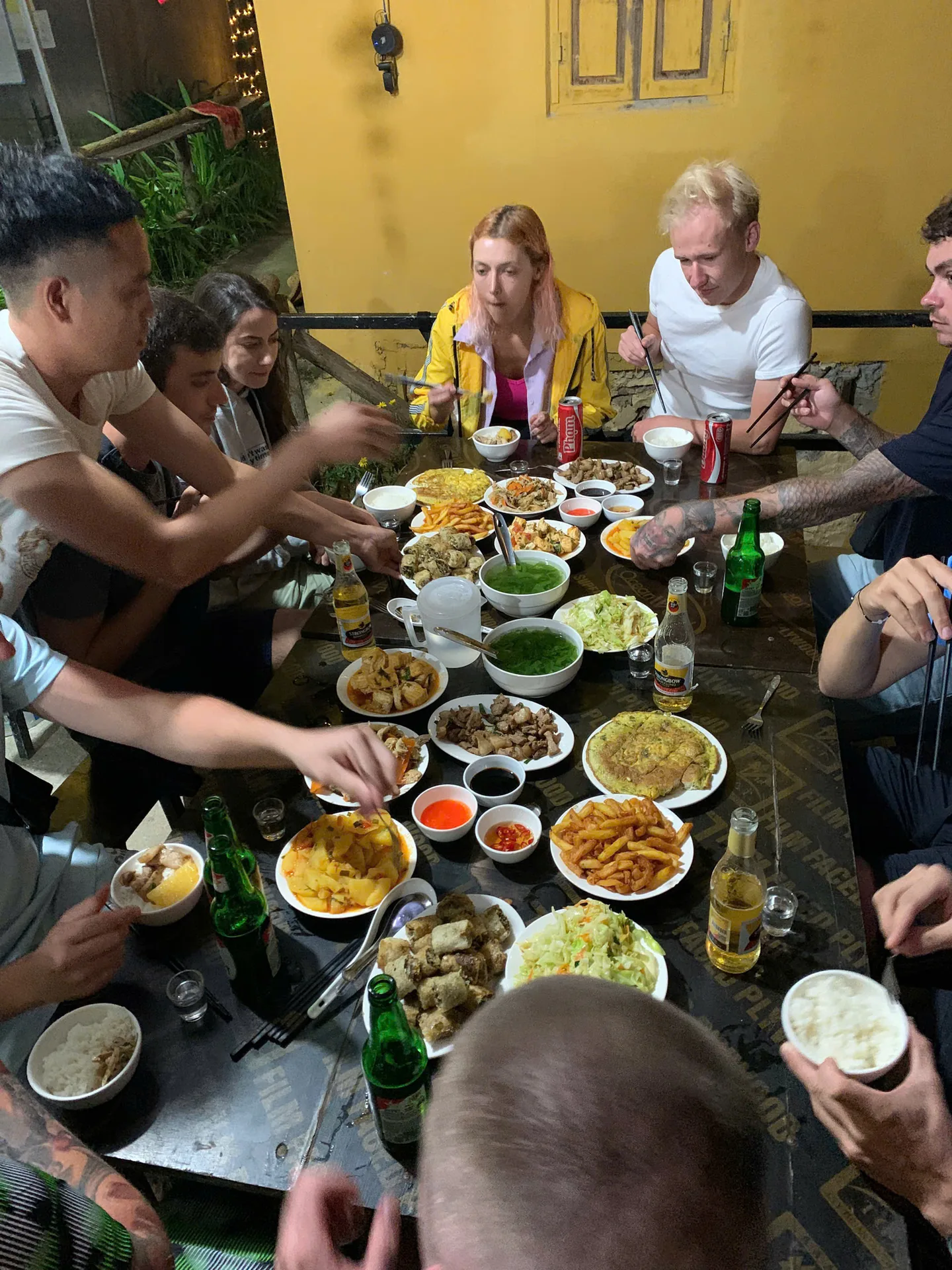 Dinner with a H'mong family at a homestay in Dong Van
